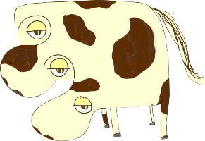 Weird cow with 2 heads & 3 eyes