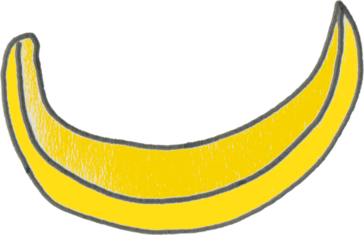 Banana in the shape of a smile